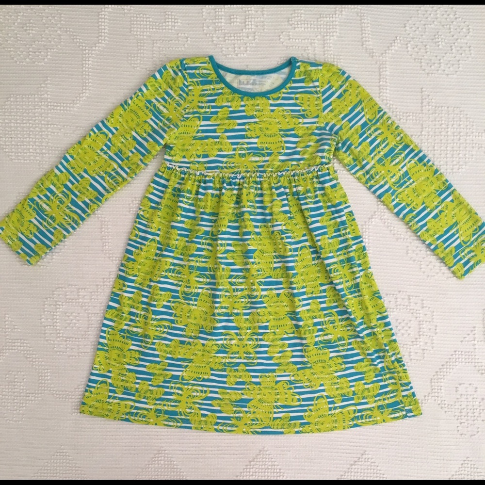 LL Bean Girl's 6X-7 Long Sleeved Cotton Dress